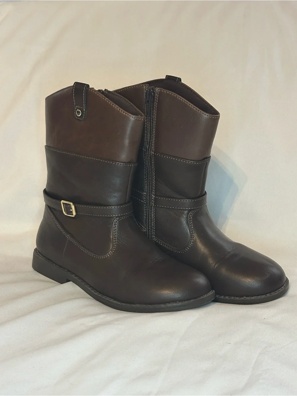 Gymboree Two-Tone Brown Kids Mid-Calf Boots